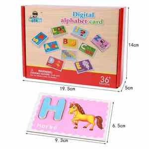Montessori DIY Lettres et Mots en Bois Puzzle Jouet Jeu Éducatif pour Enfants de 2 à 4 <span class=keywords><strong>Ans</strong></span> Garçons et Filles - Product Image 5