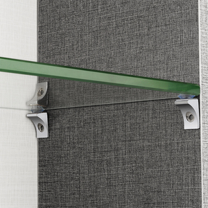 Support d'étagère en verre, matériau en zinc épaissi, résistance à la charge, sans rouille, pour armoire, bibliothèque, accessoires de meubles - Product Image 2