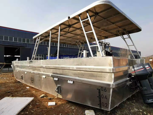 เรือลงจอดทำจากอลูมิเนียมพร้อมคอนโซลด้านล่างแบนเรือบรรทุกสินค้าพร้อมอาหารมื้อเย็นแบบร่างตื้น - Product Image 3