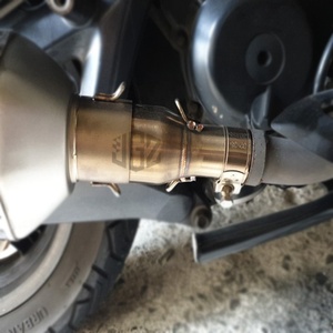 Tubo de escape medio para motocicleta, silenciador de enlace de conexión deslizante para Piaggio MP3 <span class=keywords><strong>125</strong></span> 250 300 LT BEVERLY <span class=keywords><strong>125</strong></span> 300 <span class=keywords><strong>X10</strong></span> <span class=keywords><strong>125</strong></span> - Product Image 3