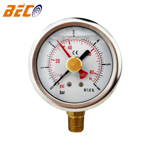 Beco Factory 6bar 86psi Boden anschluss Manometer mit einstellbarem Zeiger kann ohne Werkzeug Manometer einfach wechseln - Product Image 1
