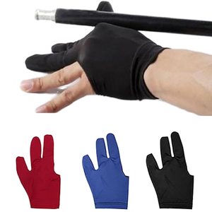 Snooker Gloves Spandex Material Three-Finger Design Left/Right-Handed Unisex <b>Pool</b> <b>Accessory</b> - Product Image 1