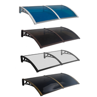 Auvent de porte et fenêtre en polycarbonate avec couleurs au choix, auvent de maison en alliage d'aluminium pour bricolage