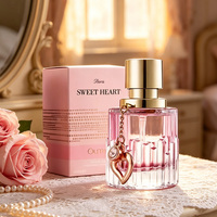 Perfume Personalizado de 40 ml, Eau de Toilette, Aroma Especiado y Frutal para Mujer, con Botella en Forma de Corazón, Larga Duración, OEM, ODM, Venta al Por Mayor