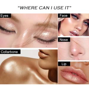 Vegan lễ hội không thấm nước long lanh Highlighter <span class=keywords><strong>Eyeshadow</strong></span> Stick rạng rỡ mắt bút với kim loại kết thúc cho Giáng sinh bên - Product Image 3