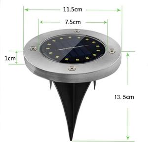 Lampada Solare <span class=keywords><strong>da</strong></span> <span class=keywords><strong>Giardino</strong></span> con Sensore di Luce 8/16 LED, Illuminazione Interrata per Sentieri e Pavimenti - Product Image 5