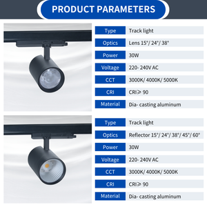 Ronse thương mại trong nhà dẫn ánh sáng theo dõi 30 Watt COB Nordic 4 dây nhôm tại chỗ <span class=keywords><strong>3</strong></span> cách shapeable cho Bảo tàng 4 dây theo dõi ánh sáng - Product Image 4