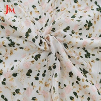 Tissu en viscose 100 % floral, imprimé en mousseline de soie, respirant et doux pour vêtements et robes - Grande Vente