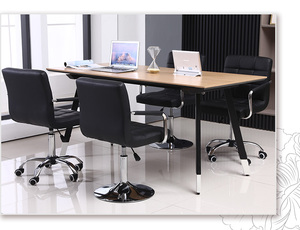 Chaise de bureau pivotante ergonomique de haute qualité en cuir PU rose, réglable avec vérin à gaz, pour bureau à domicile, design moderne - Product Image 6