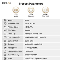 Nouvelle imprimante UV DTF entièrement automatique GCOLOR 40 cm A3, machine d'impression numérique d'étiquettes en cristal, vernis pour bouteilles, coques de téléphone, métal