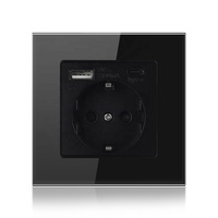 Chargeur mural électrique à prise EU avec USB-A, USB-C, SDK et NFC, 16A 250V, vente chaude