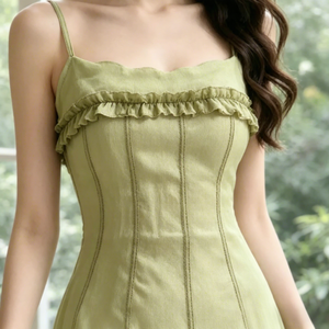 <span class=keywords><strong>Robe</strong></span> longue élégante en mousseline vert <span class=keywords><strong>sauge</strong></span> pour femme, coupe évasée, idéale pour les invitées de mariage en bord de mer, <span class=keywords><strong>robe</strong></span> longue éthérée pour les vacances d'été - Product Image 4