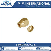 Bouchon d'étanchéité en laiton forgé à tête hexagonale avec raccord à bride MM International – Tailles 1/4 ", 5/16 ", 3/8 ", 1/2 ", 5/8 " pour raccords de tuyauterie