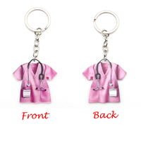 Vente en gros d'accessoires d'infirmière de la série médicale Gommage porte-clés porte-clés d'infirmière Gommage de la vie porte-clés en plastique acrylique