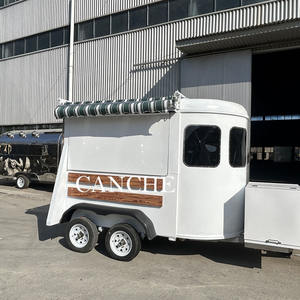 Camion de nourriture vintage mobile en acier inoxydable pour café, bière, hot-dogs, glaces, cuisine, restaurant, snacks - Product Image 4