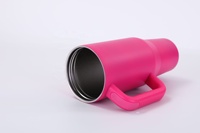 Beauchy Travel 40oz gobelet à vide en acier inoxydable avec paille et poignée pour eau froide pour la salle de sport et le sport