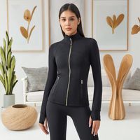 Ensemble de sport pour femme grande taille, léger, respirant, uni, veste à fermeture éclair à manches longues, pantalon taille haute, séchage rapide, pour la gym