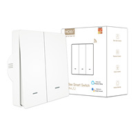 Interrupteur intelligent Zigbee, application Tuya Smart Home, télécommande, matériau ABS, utilisation en intérieur, interrupteur mural universel à un seul bouton, zéro feu, US