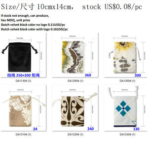 Soldes Exceptionnelles : Sacs en Toile de Velours Hollandais avec Cordon de Serrage, Pochettes pour Bijoux et Emballage Cadeau – En Stock - Product Image 5