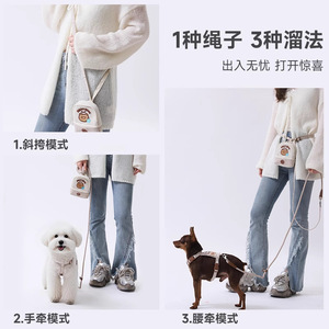 Hoopet Dog Harness Chest Back Set Adjustable Small Breed <b>Pet</b> <b>Leash</b> With Bag For Walking - Product Image 3