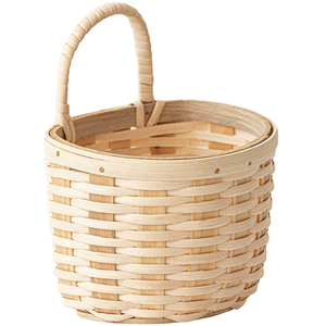 Cesta de Almacenamiento de Madera Natural Multifuncional y Ecológica con Asa para Regalos, Dulces, Flores, Bebés - Product Image 1