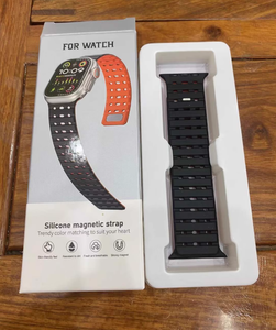 Cinturino in Silicone morbido magnetico traspirante stile cavo cinturino per Appl E <span class=keywords><strong>Watch</strong></span> Ultra <span class=keywords><strong>9</strong></span> 8 7 6 5 4 3 SE - Product Image 6