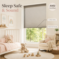 Persianas Opacas para Cuarto de Bebé, Persianas Opacas Inalámbricas para Dormitorio, Persianas de Panal 100% Bloqueadoras de Luz