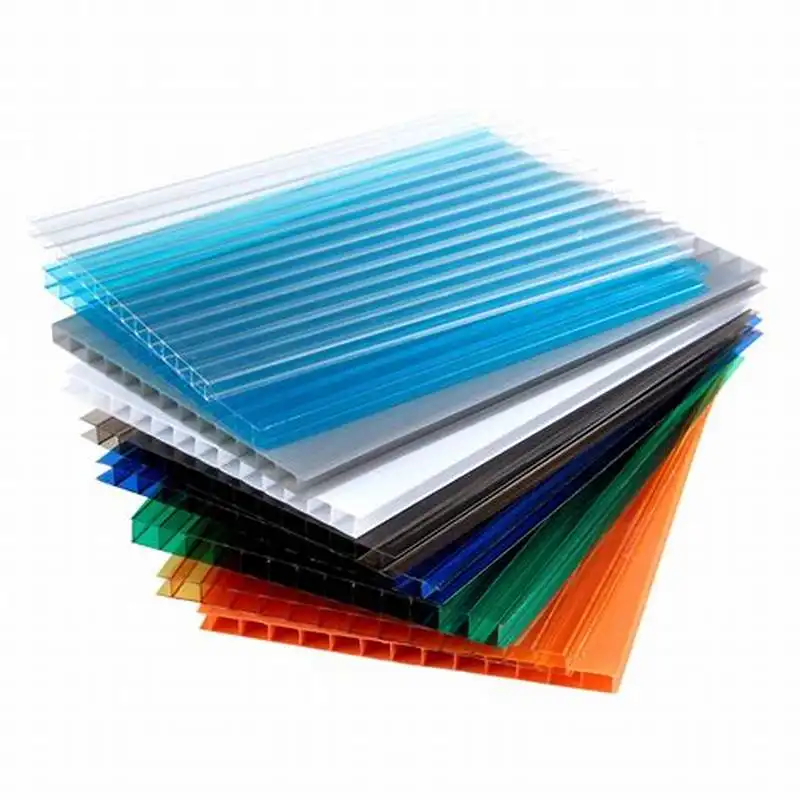 Anti-uv coated honeycomb polycarbonate hollow sheet plastic roofing materials panels for greenhouse