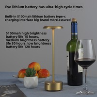 Lampe de bureau rechargeable par USB en cuivre de haute qualité, longue durée de vie ; style américain simple, minimaliste, lumière de nuit romantique