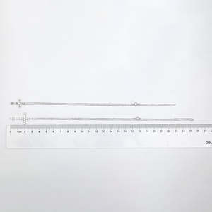 China Wholesale Jewelry 14k 18k White Gold Plated Trendy Moissanite Diamond <b>Cross</b> Charms Pendant Necklace - Product Image 3