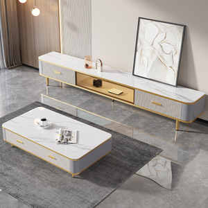 Ensemble meuble TV <span class=keywords><strong>et</strong></span> <span class=keywords><strong>table</strong></span> <span class=keywords><strong>basse</strong></span> de luxe italien bon marché populaire nouveau design <span class=keywords><strong>table</strong></span> <span class=keywords><strong>basse</strong></span> <span class=keywords><strong>et</strong></span> meuble TV en marbre de haute qualité - Product Image 6
