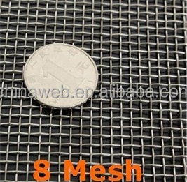 Maille de fil métallique tissée en acier inoxydable/aluminium/cuivre 8x8 (usine ISO9001) - Product Image 3