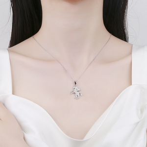 Collana <span class=keywords><strong>Unicorno</strong></span> all'Ingrosso del Produttore, <span class=keywords><strong>Ciondolo</strong></span> Cavallo Portafortuna in Argento Sterling 925 per Donna - Product Image 3