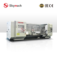 Torno CNC de bancada plana de gran calibre CK61100 con orificio para husillo de 130 mm para procesamiento de tubos, tuberías y ejes huecos de alta resistencia