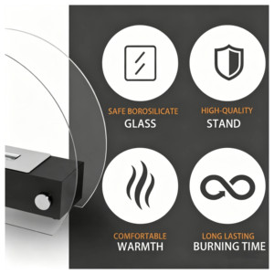 <span class=keywords><strong>Cheminée</strong></span> à alcool de table, mini foyer portable au <span class=keywords><strong>bioéthanol</strong></span>, flamme réelle, utilisation intérieure et extérieure pour la maison, le camping, le balcon, vente en gros - Product Image 4