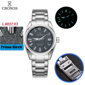 Reloj Cronos GS Nuevo L6037M de 39 mm con Textura para Hombre, Movimiento Automático PT5000, Mecánico, Resistente al Agua 100 m, Lujoso, Luminoso BGW9 - Product Image 5