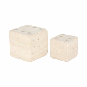 Cubi di travertino, oggetti decorativi per la casa, il bagno, l'ufficio, il soggiorno, da esporre sui scaffali. - Product Image 2
