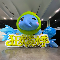 Mur gonflable géant personnalisé pour le Festival de Songkran, imperméable, modèle gonflable publicitaire pour événements