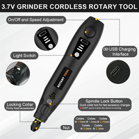 Stylo de gravure électrique 3 vitesses variables, mini-outil rotatif rechargeable par USB, accessoires de gravure, polissage et sculpture