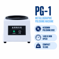 Polisseuse métallographique à disque unique à vitesse variable haute performance JINGJING PG-1, machine de polissage d'échantillons de laboratoire 0,18 kW