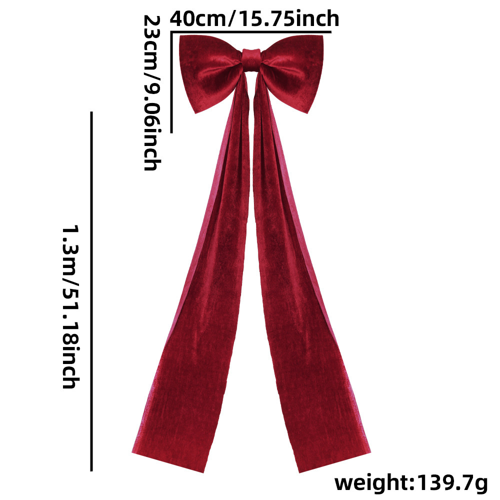 (สั่งขั้นต่ำ 15 ชิ้น) โบว์สีแดงขนาดใหญ่ (ชายกระโปรงยาว 130 ซม.)