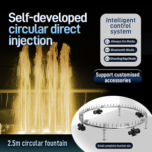 Hochwertiger 2,5m/3m/1,5m/1m/0,5m Outdoor-Wasserbrunnen Kleiner Musikalischer Gartenbrunnen mit USB-Bluetooth-Steuerung - Product Image 1