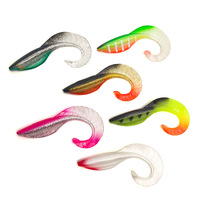 Leurre souple bionique type Shad à queue longue et en T, Black-Pit, réaliste, à queue surdimensionnée, coulant, en blister, pour la pêche - Vente en gros
