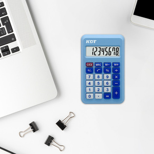 हॉट सेलिंग मिनी कैलकुलेटर बच्चों की जेब उपहार 8 अंकों का बड़ा एलसीडी रंगीन पोर्टेबल स्कूल ऑफिस बैटरी संचालित दोहरी रबर - Product Image 6
