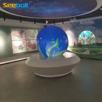 Système d'écran sphérique interactif à induction infrarouge Seeball 100 cm, projecteur 7500 lumens pour l'éducation numérique, l'astronomie et l'histoire