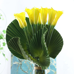 Künstliche große Blatt PU grüne Palme Pflanzen Blätter für Hochzeit Hintergrund Landschaft Dekoration - Product Image 6