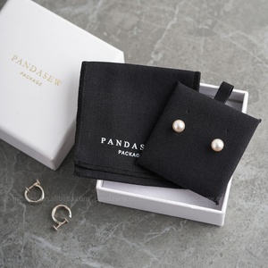 กระเป๋าผ้าฝ้ายลายก้างปลา PandaSew พร้อมแผ่นรองสำหรับใส่สร้อยคอ กำไล แหวน จี้ และเครื่องประดับอื่นๆ - Product Image 5