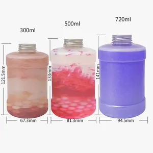 Bouteille de jus en plastique pour animaux de compagnie Bouteille de jus en plastique Bouteilles de boisson en plastique en gros 1 litre 500ml Bouteilles de yaourt avec bouchon