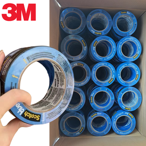 Ruban de masquage 3M 2090 bleu original, ruban de masquage multi-usages, support en papier crépon, adhésif acrylique, imperméable, propre - Product Image 2