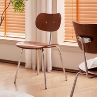 Chaise de café et de salle à manger de style mid-century, chaise Ant design, chaise de salle à manger minimaliste moderne avec dossier pour la maison et le bureau
